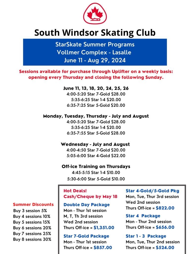 Summer 2024 StarSkate, CanSkate and CanPowerSkate Flyer – South Windsor ...